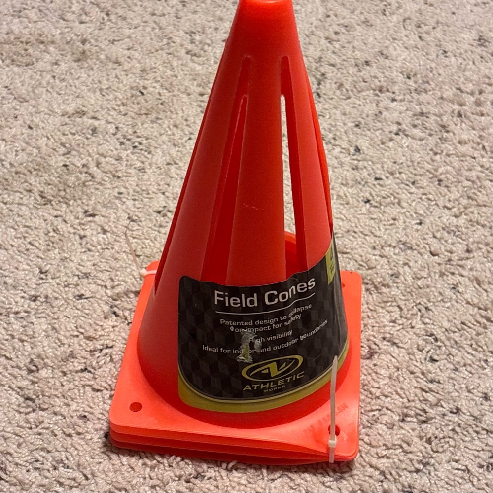 NWT Athletic Works Bright Orange 4 Field Cones set
